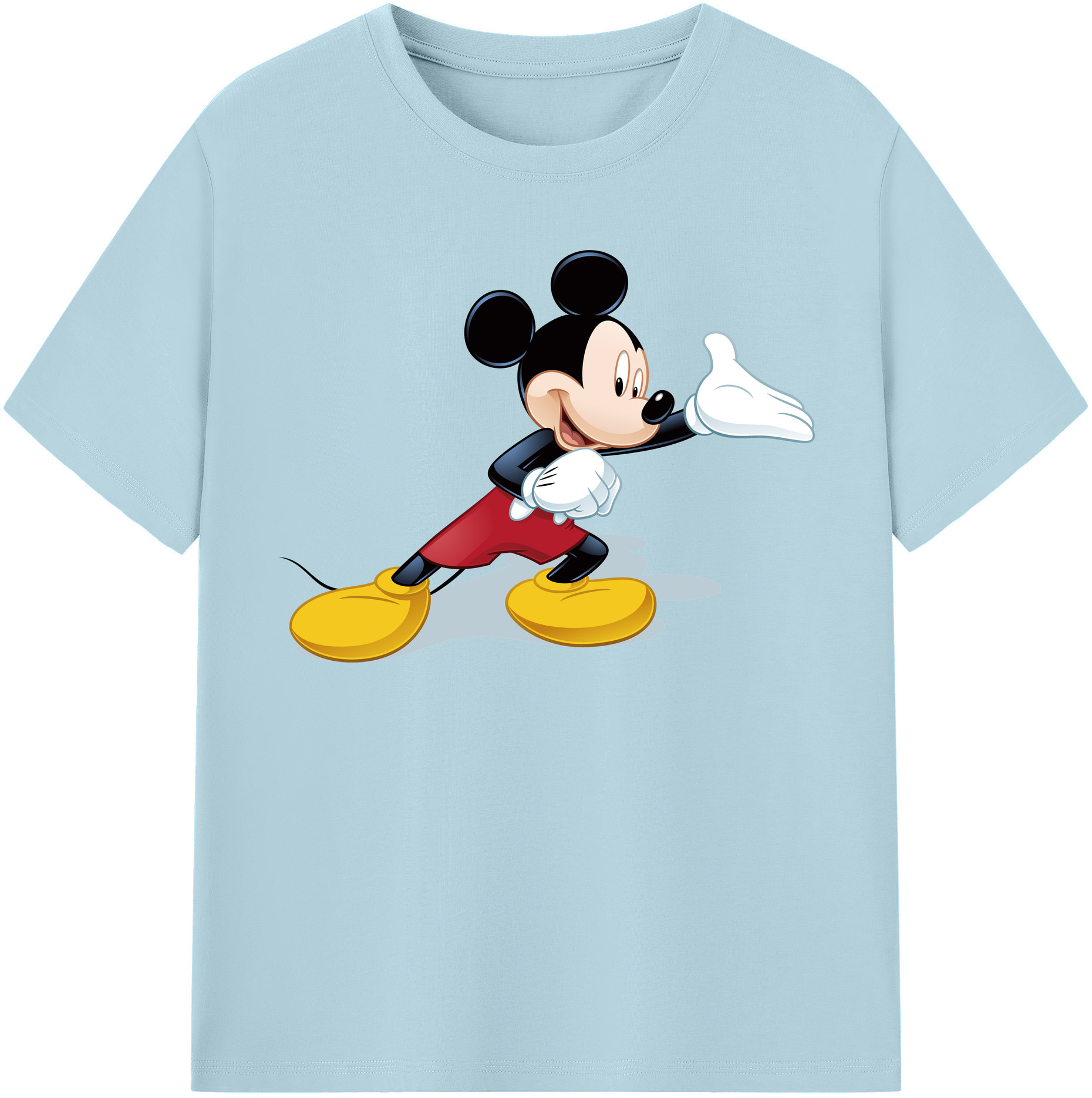 （画像用） ミッキーマウス Mickey Mouse 綿100％半袖Tシャツ（フロントプリント）